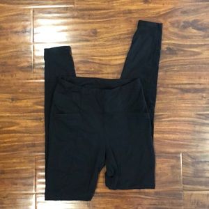 Athleta tall black leggings black pockets